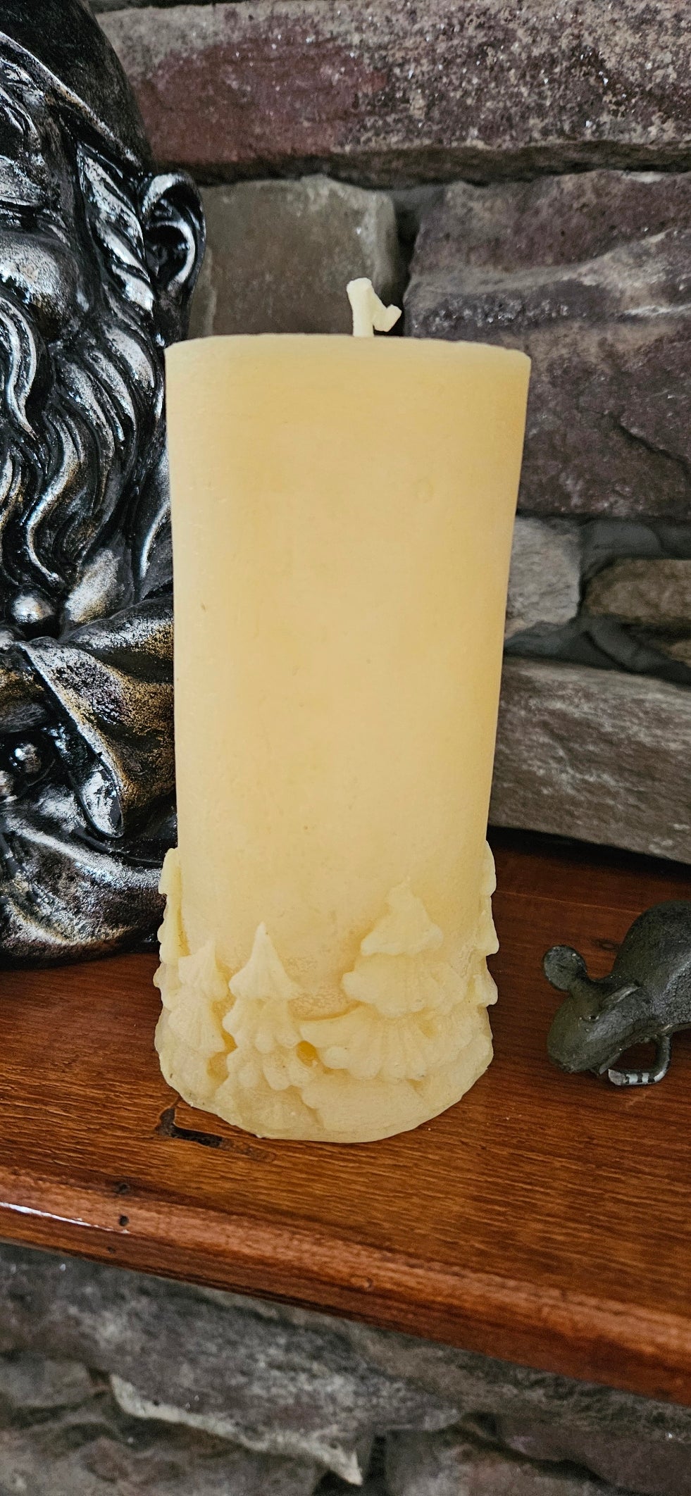 Beeswax Pillar Tree Candle